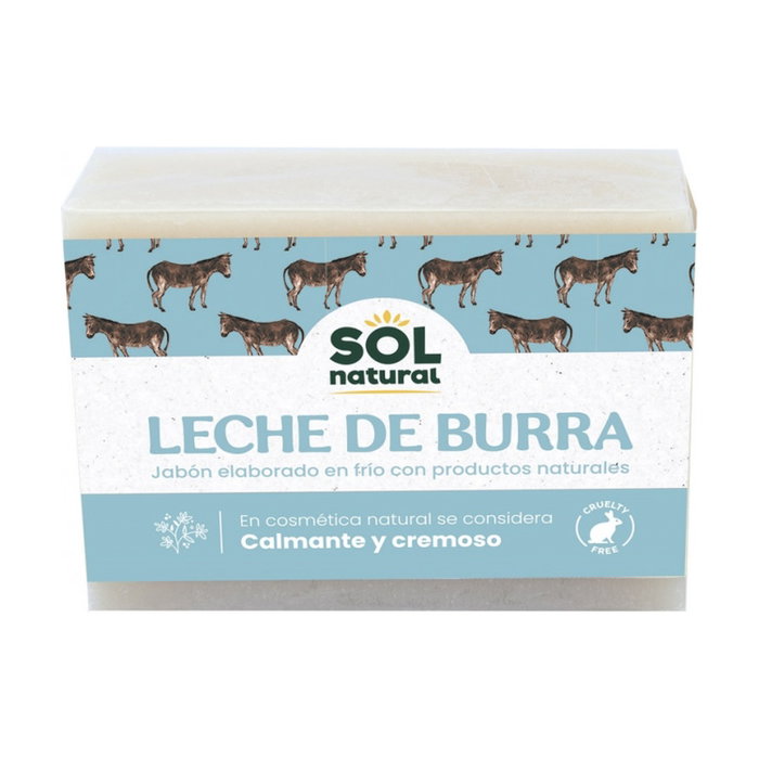 Sol Natural Jabón de Leche de Burra 100 g - Jabón Natural Hidratante y Nutritivo para Todo Tipo de Piel Sol Natural Jabón de Leche de Burra 100 g - Jabón Natural Hidratante y Nutritivo para Todo Tipo de Piel
