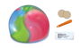 Wubble 62941155 Super Wubble Pelota Gigante Inflable Tie Dye Brilla en la Oscuridad, 75 cm, con Kit de Reparación, para Niños +6 Años