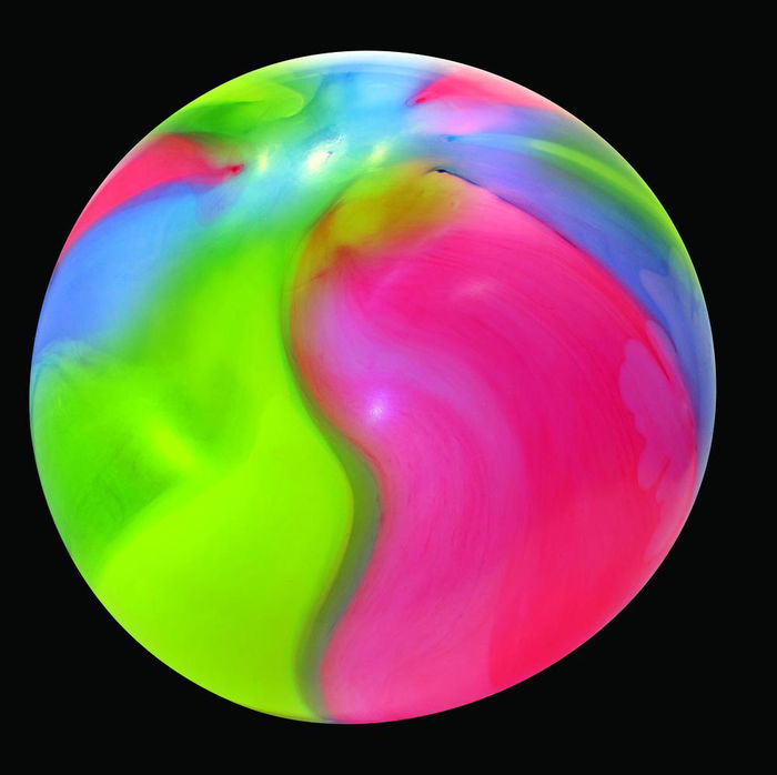 Wubble 62941155 Super Wubble Pelota Gigante Inflable Tie Dye Brilla en la Oscuridad, 75 cm, con Kit de Reparación, para Niños +6 Años