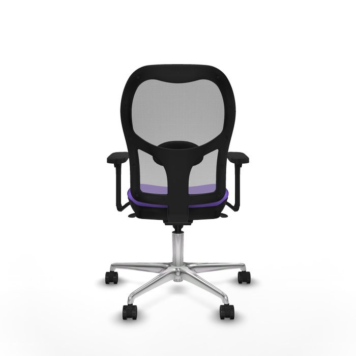 PIQUERAS Y CRESPO Silla de oficina Jorquera con mecanismo sincro, tela lila y malla gris PIQUERAS Y CRESPO Silla de oficina Jorquera con mecanismo sincro, tela lila y malla gris