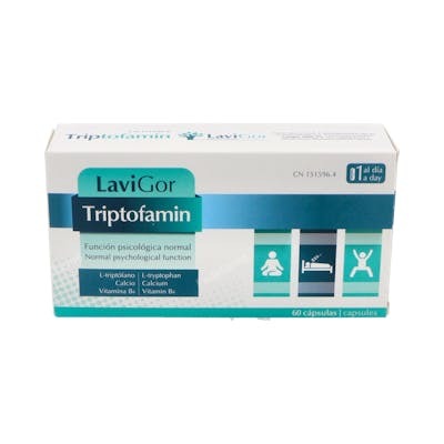 LAVIGOR Triptofamin 60 Cápsulas Triptófano Vitamina B6 LAVIGOR Triptofamin 60 Cápsulas Triptófano Vitamina B6