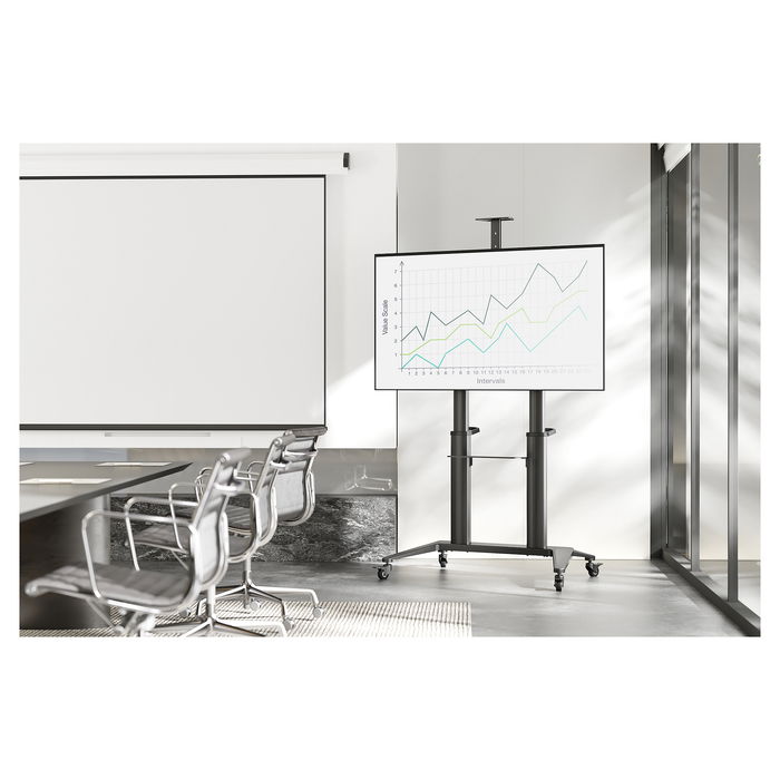 Digitus Carro de Presentación Collaboration Trolley para TV de 70-120" 140KG Negro