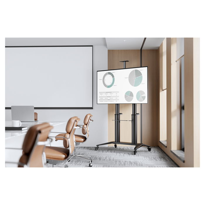 Digitus Carro de Presentación Collaboration Trolley para TV de 70-120" 140KG Negro
