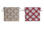 DKD Home Decor Cojin Silla Navidad Tradicional Rojo Blanco Algodon Polyester Velcro 40 x 4 x 40 cm (4 Unidades)