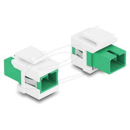 DeLOCK Keystone Modul SC Simplex Buchse a SC Simplex Buchse, Conector para Red, Verde/Blanco, Referencia: Modul SC Simplex Buchse