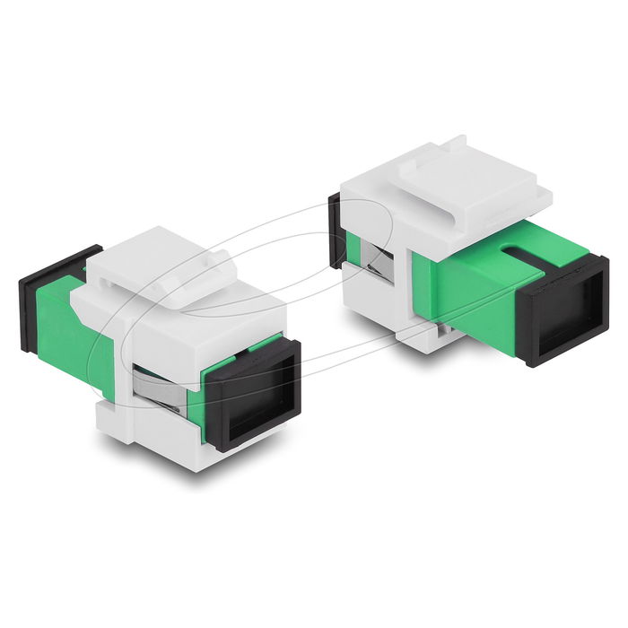DeLOCK Keystone Modul SC Simplex Buchse a SC Simplex Buchse, Conector para Red, Verde/Blanco, Referencia: Modul SC Simplex Buchse