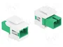 DeLOCK 87120 Módulo Keystone SC Simplex a SC Simplex Verde/Blanco