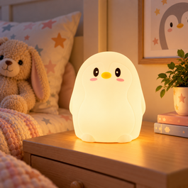 BIRD Lámpara Nocturna de Mesa LED Infantil Pingüino Recargable