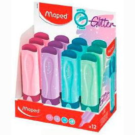 Maped Marcador Fluorescente Fluor´Peps Glitter C-Surtidos Expositor 12 Ud