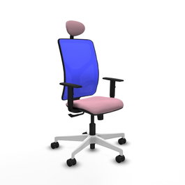 PIQUERAS Y CRESPO Silla de oficina Motilla con mecanismo Sincro, Rosa y Azul
