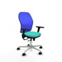 PIQUERAS Y CRESPO Silla de oficina Jorquera Sincro/Traslack Turquesa y Azul