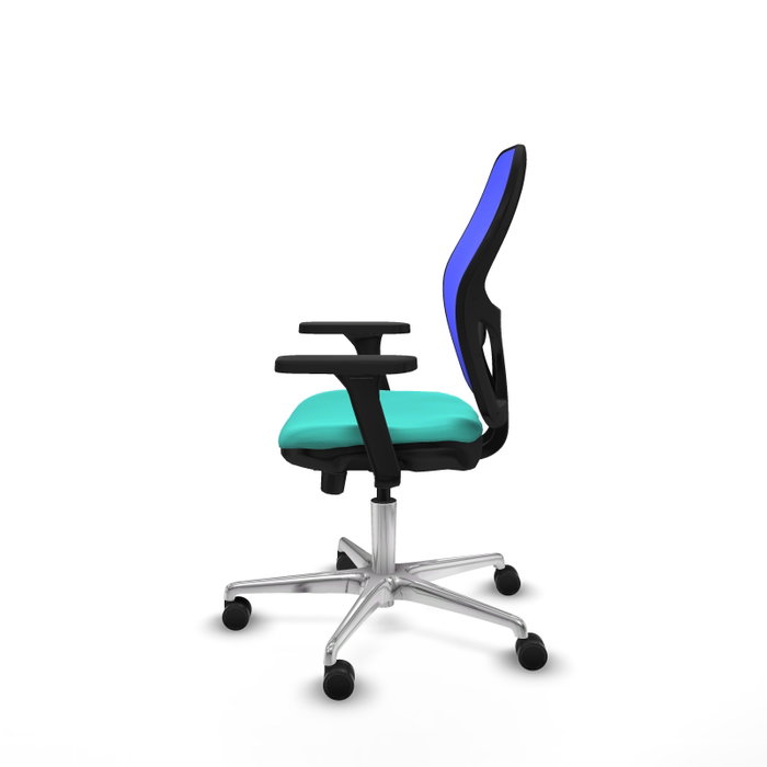 PIQUERAS Y CRESPO Silla de oficina Jorquera Sincro/Traslack Turquesa y Azul