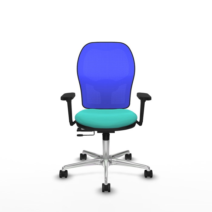PIQUERAS Y CRESPO Silla de oficina Jorquera Sincro/Traslack Turquesa y Azul
