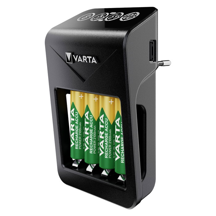 Varta LCD Plug Charger+ con 4 pilas AA 2100 mAh