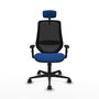 PIQUERAS Y CRESPO Silla de oficina Mardos con mecanismo Sincro, Azul y Negro