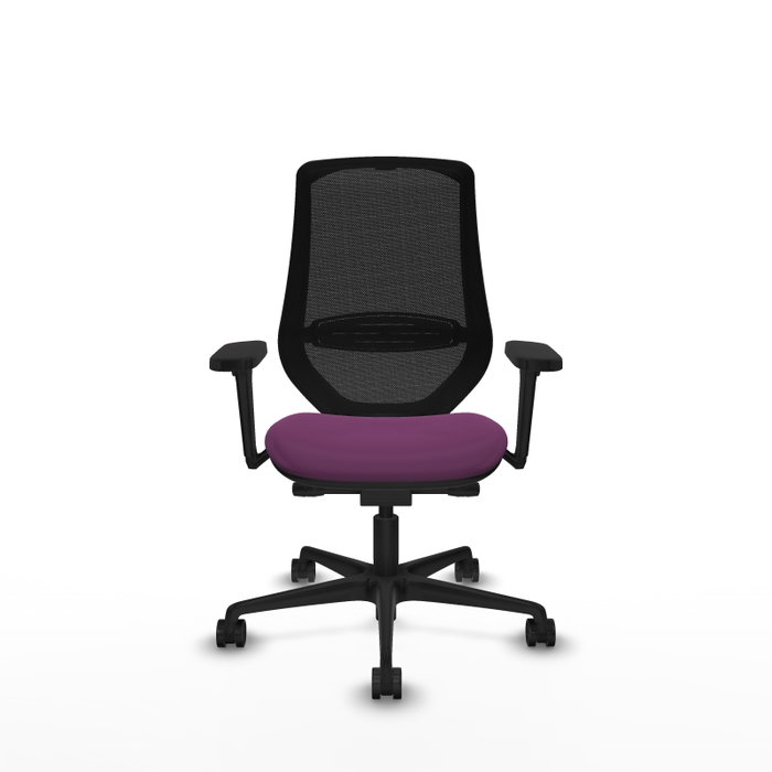 PIQUERAS Y CRESPO Silla de oficina Mardos con mecanismo Sincro/Traslack, Morado y Negro