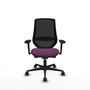 PIQUERAS Y CRESPO Silla de oficina Mardos con mecanismo Sincro/Traslack, Morado y Negro