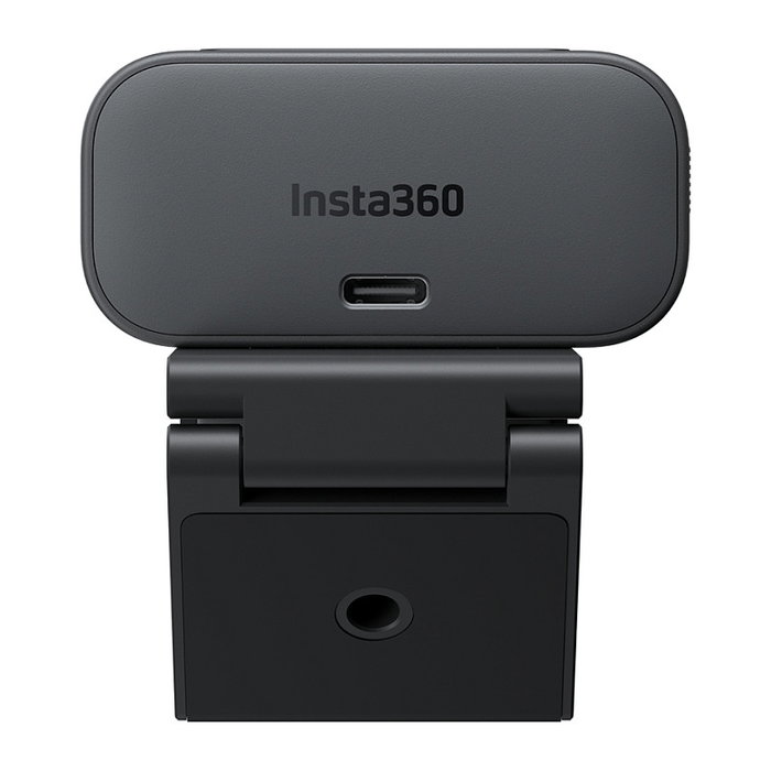 Insta360 Link Cámaras Web, CINSABPB, Webcam 4K Ultra HD a 60 fps con Autoenfoque, HDR, Micrófonos Dobles, USB-C, para Ordenador, Negro
