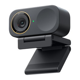 Insta360 Link Cámaras Web, CINSABPB, Webcam 4K Ultra HD a 60 fps con Autoenfoque, HDR, Micrófonos Dobles, USB-C, para Ordenador, Negro