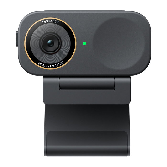 Insta360 Link Cámaras Web, CINSABPB, Webcam 4K Ultra HD a 60 fps con Autoenfoque, HDR, Micrófonos Dobles, USB-C, para Ordenador, Negro