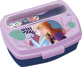 Disney Sandwichera Frozen CZ11271 con Cubiertos para Niños +3 Años Plástico Libre BPA 17.2cm