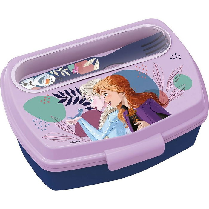 Licensing Sandwichera Divertida Frozen con Cubiertos