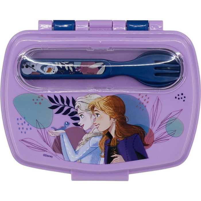 Licensing Sandwichera Divertida Frozen con Cubiertos