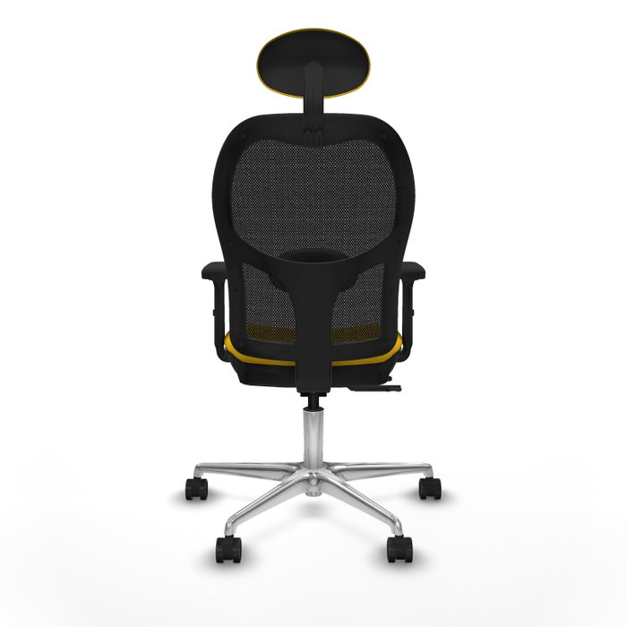 PIQUERAS Y CRESPO Silla de oficina Jorquera con mecanismo Sincro/Traslack, Amarillo y Negro