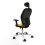 PIQUERAS Y CRESPO Silla de oficina Jorquera con mecanismo Sincro/Traslack, Amarillo y Negro
