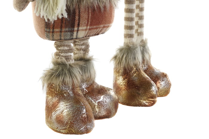 DKD Home Decor Figura Reno Marrón de Poliéster
