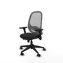 PIQUERAS Y CRESPO Silla de oficina Cilanco con mecanismo Sincro/Traslack, Negro y Gris