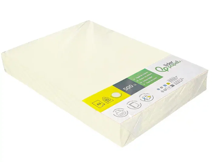 Liderpapel Papel Color DIN A3 Crema 80 g/m² 500 Hojas Liderpapel Papel Color DIN A3 Crema 80 g/m² 500 Hojas