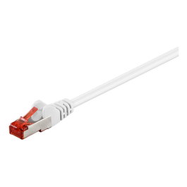 Goobay 93502 Cable Ethernet CAT 6 Patch S/FTP (PiMF) Cobre 1 m Blanco para 10 Gigabit Ethernet, PoE+