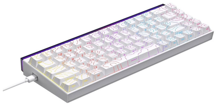 Ajazz NK68 Teclado Mecánico Red Switch Blanco Ajazz NK68 Teclado Mecánico Red Switch Blanco