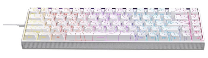 Ajazz NK68 Teclado Mecánico Red Switch Blanco Ajazz NK68 Teclado Mecánico Red Switch Blanco