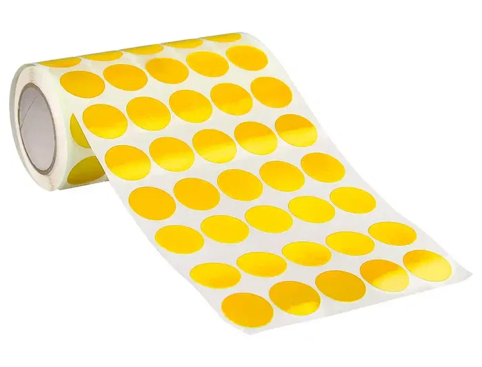 Liderpapel Gomets Círculos Autoadhesivos 20 mm Amarillo Rollo de 2000 Unidades