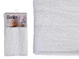 Berilo Toalla Lisa 90x150 cm Blanco, 400 g/m², 80% Algodón 20% Poliéster (Set de 12)
