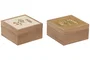 DKD Home Decor Caja de Madera Flores Surtido
