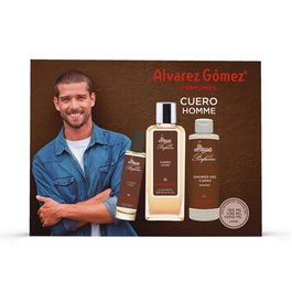 Alvarez Gomez Estuche Cuero Homme de 3 piezas con Eau de Parfum y Gel de Ducha