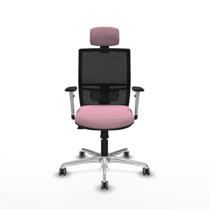 PIQUERAS Y CRESPO Silla de oficina Yunquera Rosa con mecanismo Sincro/Traslack