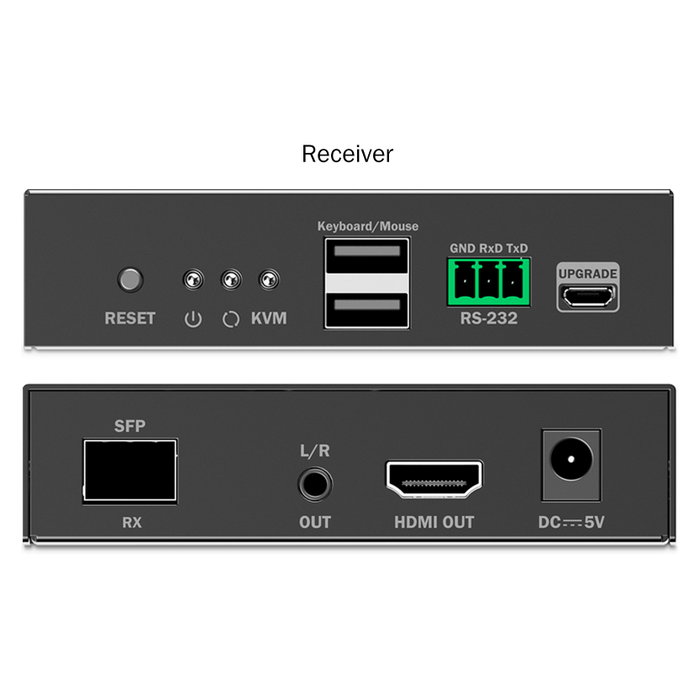 Digitus DS-55348 Extensor KVM de fibra HDMI 4K/60Hz negro