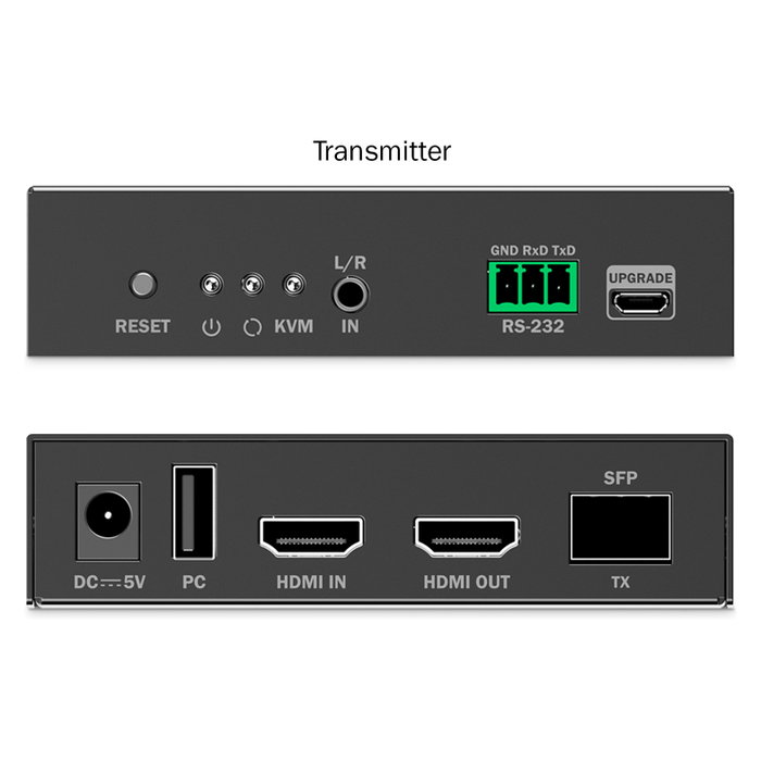 Digitus DS-55348 Extensor KVM de fibra HDMI 4K/60Hz negro
