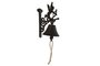 DKD Home Decor Campana de Hierro Colado Ángel Negro
