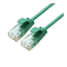 ROLINE GREEN Patchkabel Cat.6A U/UTP slim Verde 1 m
