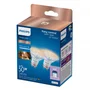 Philips Bombilla Smart LED GU10 Ajustable Blanco, 4.7W (Equivalente 50W), PAR16, Clase F, Wi-Fi/Bluetooth, Modelo 8720169296749, 2 Unidades