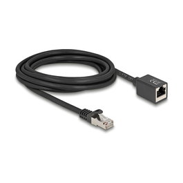 Delock Cable de Red Ethernet de Extensión Cat.6A S/FTP, RJ45 Macho a RJ45 Hembra, 3 m, Negro, Referencia 90317