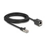 Delock Cable de Red Ethernet de Extensión Cat.6A S/FTP, RJ45 Macho a RJ45 Hembra, 3 m, Negro, Referencia 90317