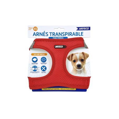 Nayeco Arnés Transpirable Rojo para Perros Pequeños Talla XS con Ajuste de 35-40 cm
