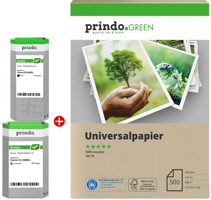 Prindo Cartucho de Tinta Verde XL PRSCPG545XL_CL546XLG MCVP