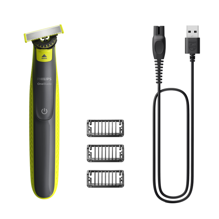 Philips Norelco OneBlade 360 QP2724/23 Cara Máquina Afeitar Láminas Gris Recargable USB-A Wet & Dry Philips Norelco OneBlade 360 QP2724/23 Cara Máquina Afeitar Láminas Gris Recargable USB-A Wet & Dry